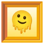 gerahmtes Bild + schmelzendes Gesicht