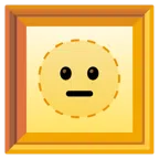 gerahmtes Bild + gestricheltes Gesicht
