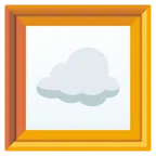 gerahmtes Bild + Wolke