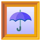 gerahmtes Bild + Regenschirm