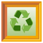 gerahmtes Bild + Recycling-Symbol