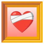 gerahmtes Bild + Herz mit Verband