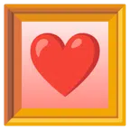 gerahmtes Bild + rotes Herz
