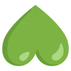 upside-down face + green heart