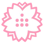 upside-down face + white flower