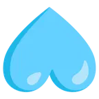 upside-down face + light blue heart