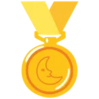 medal za 1. miejsce + ostatnia kwadra księżyca z twarzą