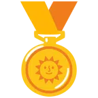 medal za 1. miejsce + słońce z twarzą
