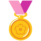 medal za 1. miejsce + kwiat wiśni