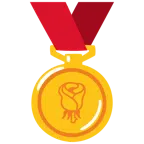 medal za 1. miejsce + róża