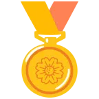 medal za 1. miejsce + kwiat