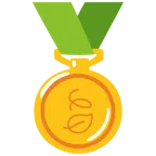 medal za 1. miejsce + liście na wietrze