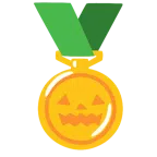 medal za 1. miejsce + dynia na halloween