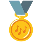 Goldmedaille + Musiknoten