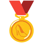 Goldmedaille + Stöckelschuh