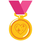 medal za 1. miejsce + migoczące serce