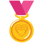 medal za 1. miejsce + rosnące serce