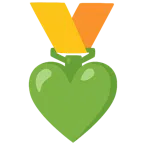 medal za 1. miejsce + zielone serce