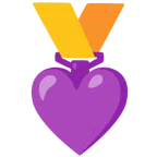 medal za 1. miejsce + purpurowe serce