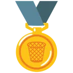 Goldmedaille + Papierkorb