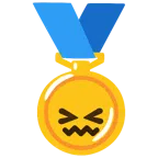 medal za 1. miejsce + zakłopotana twarz
