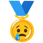 medal za 1. miejsce + płacząca twarz