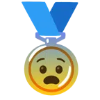 medal za 1. miejsce + przestraszona twarz