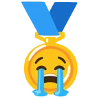 Goldmedaille + heulendes Gesicht
