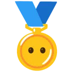 medal za 1. miejsce + twarz bez ust