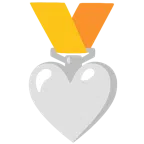 medal za 1. miejsce + białe serce