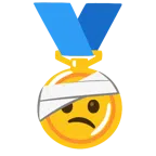 medal za 1. miejsce + twarz z bandażem