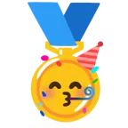 Goldmedaille + Partygesicht