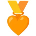 medal za 1. miejsce + pomarańczowe serce