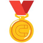 Goldmedaille + Magnet