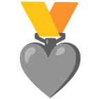medal za 1. miejsce + szare serce