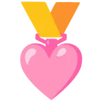medal za 1. miejsce + różowe serce