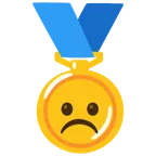 medal za 1. miejsce + zachmurzona twarz