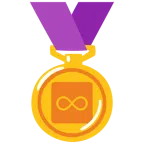 Goldmedaille + Unendlichkeit