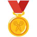Goldmedaille + Schere