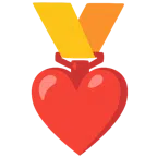 medal za 1. miejsce + czerwone serce