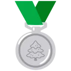 Silbermedaille + Nadelbaum