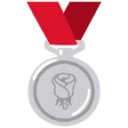 Silbermedaille + Rose