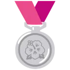 Silbermedaille + Hibiskus