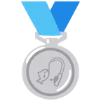 Silbermedaille + Angel mit Fisch
