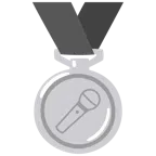 Silbermedaille + Mikrofon