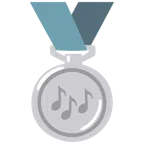Silbermedaille + Musiknoten