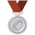 Silbermedaille + Football