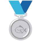 Silbermedaille + Fisch