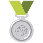 Silbermedaille + Schildkröte