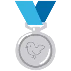 Silbermedaille + Vogel